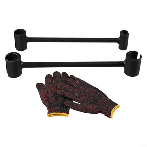 HavenDomicile Verstellbares Türscharnierschlüssel-Set mit Handschuhen für 8–25 mm Flaggenscharniere, Spaltbreite, Reparaturwerkzeug, Stahlkonstruktion (Silber) von HavenDomicile