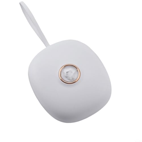 HavenDomicile Wiederaufladbarer Vibrationswecker mit niedlichem Haustier-Design, Digitalanzeige, Bett-Shaker, 3 Intensitätsstufen, USB-C-Ladung, Weiß von HavenDomicile