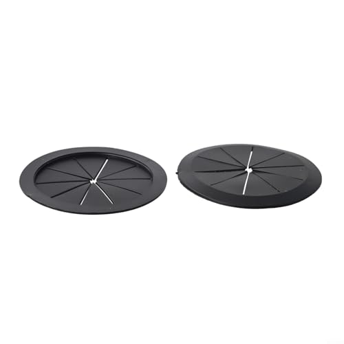 Kabelabdeckung, 4 Stück, runde Schreibtisch-Löcher, um die Organisation in Ihrem Heimbüro zu verbessern, mit PVC-Material (schwarz, 80 mm) von HavenDomicile