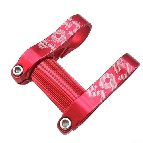 Klappbarer Fahrradvorbau für P8 und 412 Modelle, verstellbarer Doppel-Riser-Lenkervorbau mit CNC-Aluminiumlegierung, geeignet für 25 4 mm Klapplenker, wiegt 95 g (rot) von HavenDomicile