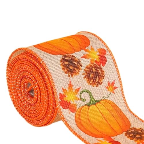 Kürbisernte Overlock-Band für Thanksgiving-Bastelprojekte, 452,7 cm Länge (F) von HavenDomicile