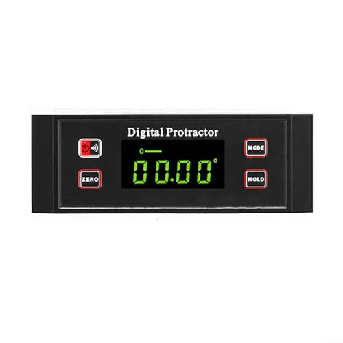 LCD-Winkelmesser, magnetisch, digital, mit Neigungsmesser und Füllstandsbox, IP54 wasserdichte Aluminiumlegierung, Winkelmesser für Innen- und Außenmessung, schwarz LCD-Winkelmesser, magnetisch, digital, mit Neigungsmesser und Füllstandsbox, IP54 wasserdichte Aluminiumlegierung, Winkelmesser für Innen- und Außenmessung, schwarz von HavenDomicile