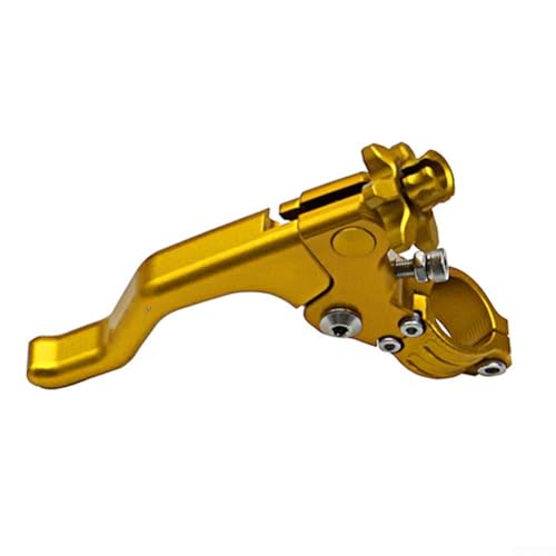 Motorrad Kupplungshebel Lenker CNC Aluminium Einfinger Kurzhebel für reduzierten Widerstand und verbesserte Handhabung Passend für mehrere Motorradmodelle (gelb) von HavenDomicile