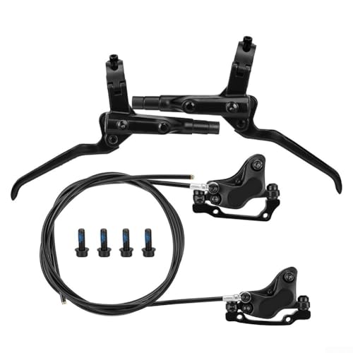 Mountainbike-Bremsen-Set mit hydraulischen Scheibenbremsen und 4 Kolben, geschmiedeter Aluminiumlegierung 6061 für starke Bremskraft und Vermeidung von Scheibenverformungen (vorne + hinten) von HavenDomicile