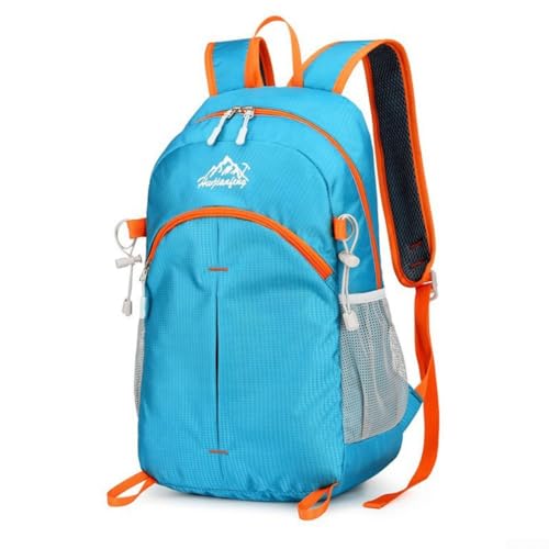 Outdoor 20L Leichter Reiserucksack Wasserdicht und Faltbar mit bequemer Passform zum Wandern und Radfahren (Hellblau) von HavenDomicile