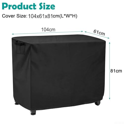 Outdoor Prep Cart Protection Waterproof Cover Compatible with BBQ Grills and Pizza Oven Tables (104 * 61 * 81cm) von HavenDomicile