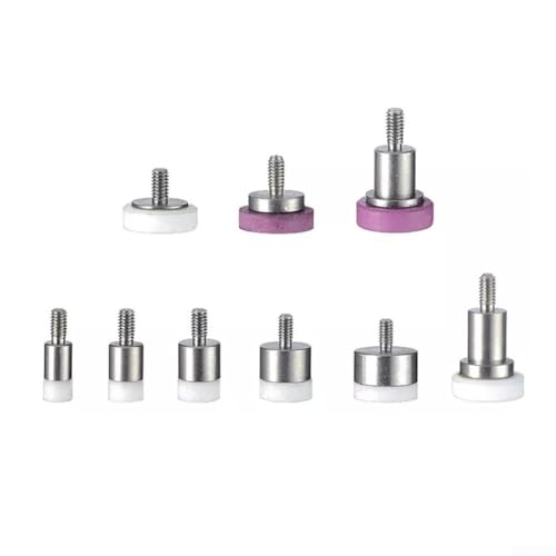 Porzellan-Kontaktpunkt für Zifferblattdickenmessgeräte mit flachem und M2 5-Gewindeschaft für gleichmäßige Messleistung (D10 x L 10 rot) von HavenDomicile