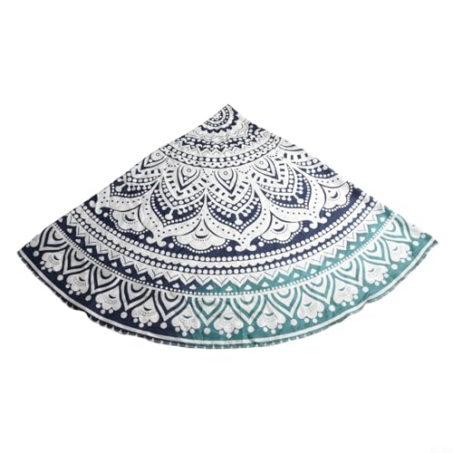 Strandmatte Wandteppich mit einzigartigem Mandala-Design, perfekt für Yoga und Picknick-Abenteuer (D) von HavenDomicile