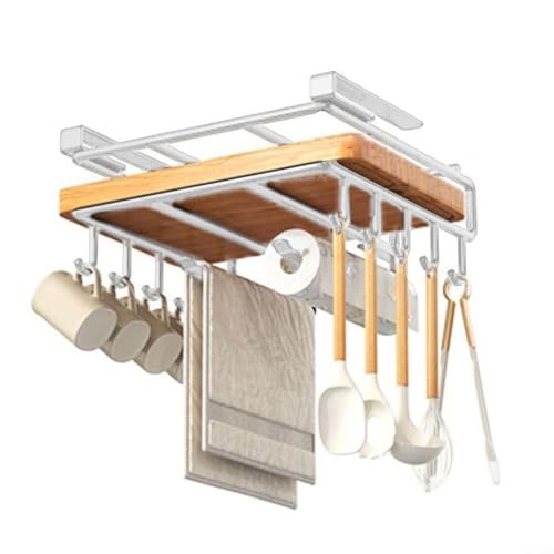Tidy Up Your Space Edelstahl-Papierhandtuchhalter mit innovativem Haken-Design für einfachen Zugang (Silber C) von HavenDomicile