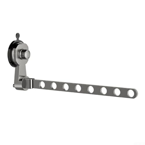 Tragbarer, zusammenklappbarer Wäscheständer mit Saugnapf-Befestigung für sichere Befestigung, für Zuhause oder auf Reisen (grau) von HavenDomicile