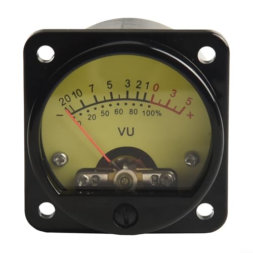 VU Pegelmesser 45mm mit LED-Hintergrundbeleuchtung und Treiberplatine für präzise Audio-Lautstärkemessung und Leistungsmessung von HavenDomicile