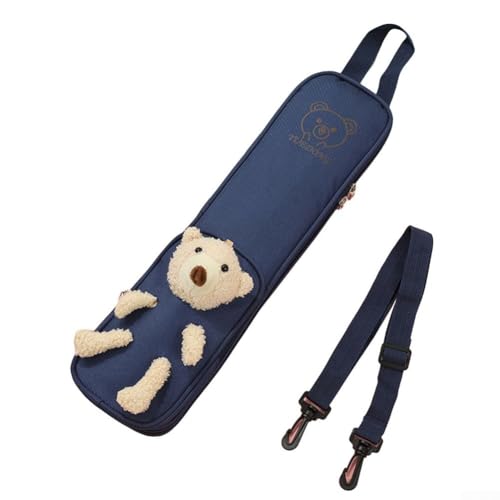 Verstellbare Tasche für Trommelschlägel, ideal für Studenten, aus wasserdichtem Oxford-Stoff (W43blaues Bärenmuster) von HavenDomicile