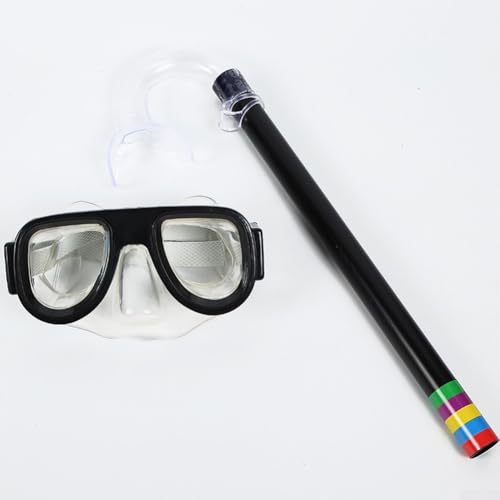 Verstellbares Kinder-Schwimm-Schnorchel-Set mit Anti-Beschlag-Tauchbrille für Unterwasser-Spaß und Sport (schwarz) von HavenDomicile