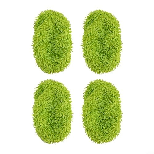 Waschbarer, wiederverwendbarer Wischmopp für Swiffer für Kehrmaschine, entworfen, um sicher zu sitzen und effektiv zu reinigen (4 Stück, grün) von HavenDomicile