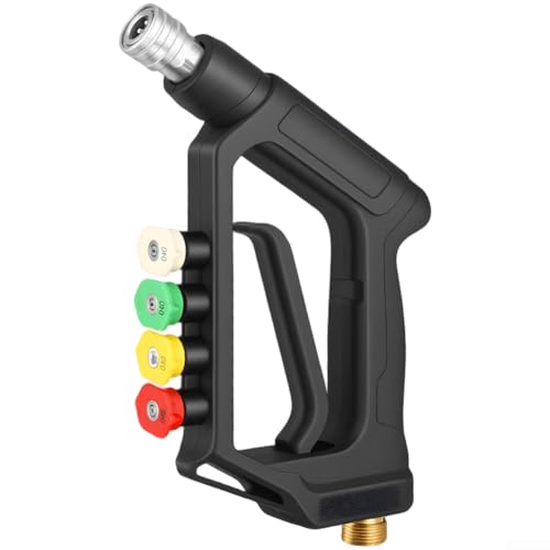 Wasserdichter Handsprüher für Autowaschanlage, mit Quick Connect 1/4-Zoll-Schnittstelle und vier Sprühmodi zum Waschen von Autos, Pflanzen und Oberflächen im Freien von HavenDomicile