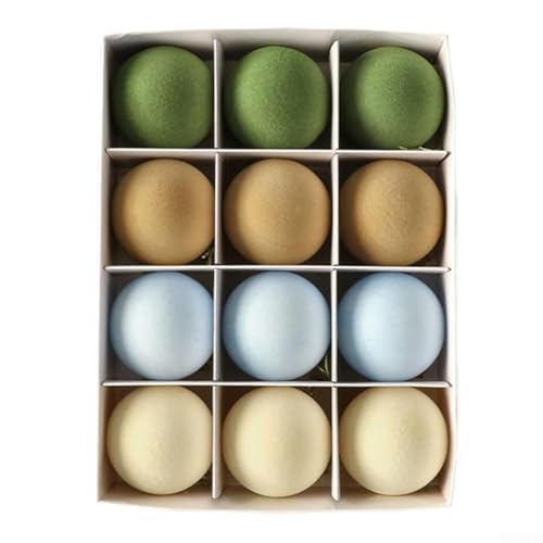 Weiches Samt-Weihnachtskugel-Set für Baum, Kamin, Kranz und Zuhause, Plüsch-Ornamente zur Ergänzung von Urlaubsdekorationen (e) von HavenDomicile