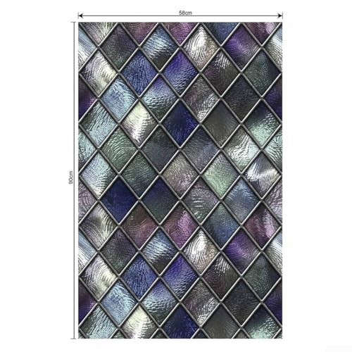Window Decoration Solution Statische Frischhaltefolie, PVC, mattiert, Mosaik-Design, 90 x 58 cm von HavenDomicile