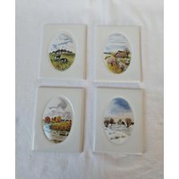 Friesland Porzellan Wandbild Bilder Set Jahreszeit von HavenPutzi