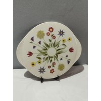 Grünstadt Keramik Tortenplatte Kuchenplatte Blumen von HavenPutzi