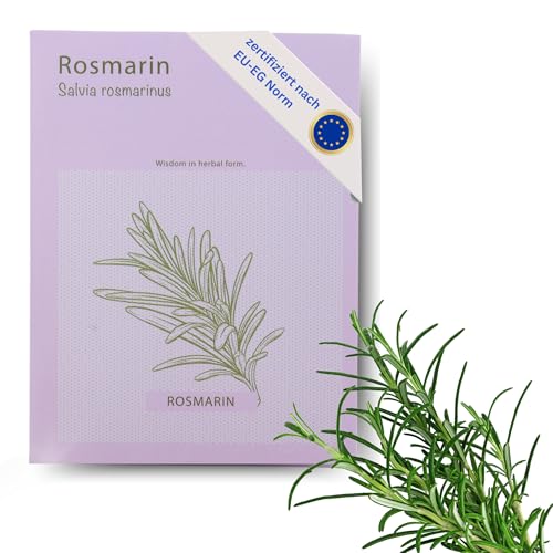 HAVENHAUS Rosmarin Samen zur Anzucht | Salvia Rosmarinus Rosmarinsamen 10 Stück für Anzucht drinnen & draussen ideal ab März | zertifziertes Saatgut mit detaillierter Anleitung auf Rückseite von Havenhaus