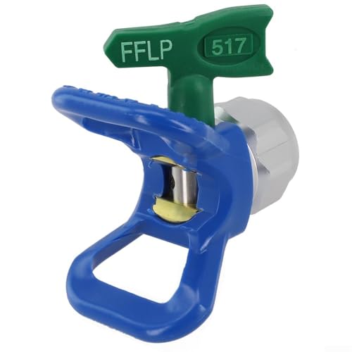 Düse Niederdruck für LP 517 mit 7/8 Düsenschutz für Airless-Spritzgerät, Stahlspitze für Titan-Wagner Lackierpistole, blau-grüne Oberfläche, 1 Set mit Halter von HavenlyCove