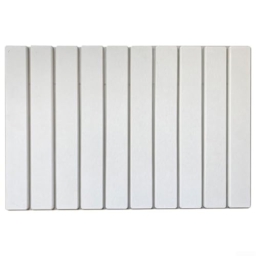 Große Stein-Abtropfmatte für Küchentheke, schnell trocknende Kieselgur saugfähige Matte, 60 x 39 cm, lebensmittelechte Küchenutensilien für Geschirr, Tassen, Utensilien, grau-weiß erhältlich (weiß) von HavenlyCove