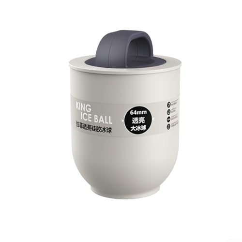 Ice Ball Maker Silikon klar mit 64 mm großem Durchmesser für langsames Schmelzen, keine Blasen, transparente Eiskugeln für Whisky und Cocktails, Weiß Ice Ball Maker Silikon klar mit 64 mm großem Durchmesser für langsames Schmelzen, keine Blasen, transparente Eiskugeln für Whisky und Cocktails, Weiß von HavenlyCove