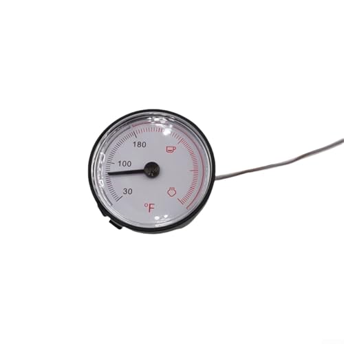 Kaffeemaschinenthermometer 55 mm, 0-80 °C/-1.1-82.2 °C Kapillarthermometer für Espressokocher, schnelle Reaktion 0,5 s, Echtzeit-Wassertemperaturüberwachung, schwarzes Ersatzteil (A) von HavenlyCove
