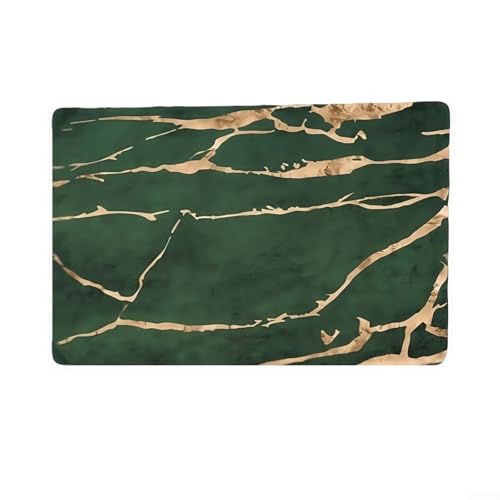 Rutschfeste Badematte, Kieselgur-Stein, PU-Material 60 x 40 cm, schnell trocknend, saugfähig, Badezimmer-Bodenmatte, rutschfeste Gummiunterseite, Duschmatte (grün) von HavenlyCove