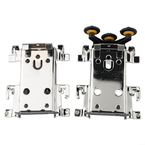 Schiebetürrolle, alte Holztürrolle, mit Nylonrad und Eisenschale für Kleiderschrank, Schrank, seitliche Montage (1 Set) von HavenlyCove