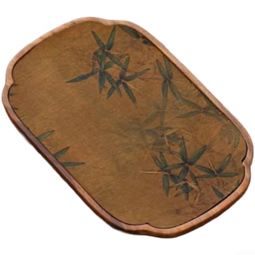 Teetablett aus Walnussholz, chinesischer Stil, handgeschnitzt, wasserdicht, für den Heimgebrauch mit wolkenähnlichen Oberflächen, Finish in mehreren Größen (B) von HavenlyCove