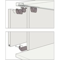 Hawa - eku clipo 15 h ms Schiebetürbeschlag Garnitur 1400x1000mm für 2 Türen höhenverstellbar, anthrazit von Hawa