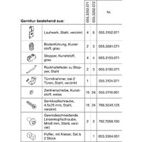 Hawa - Beschlaggarnitur eku Combino 65 h is ol 2-türig, ts: 25-40mm von Hawa
