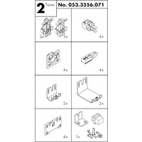 Garnitur EKU-Clipo 26 h ms, für 2 Türen - Hawa von Hawa