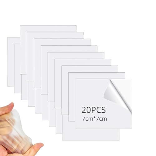 Hawfund Aufblasbares TPU Patch Reparaturset – 20 Stück Selbstklebende, transparente Reparaturpflaster für Schwimmbäder, Luftmatratzen und aufblasbare Spielzeuge, 7 x 7 cm von Hawfund