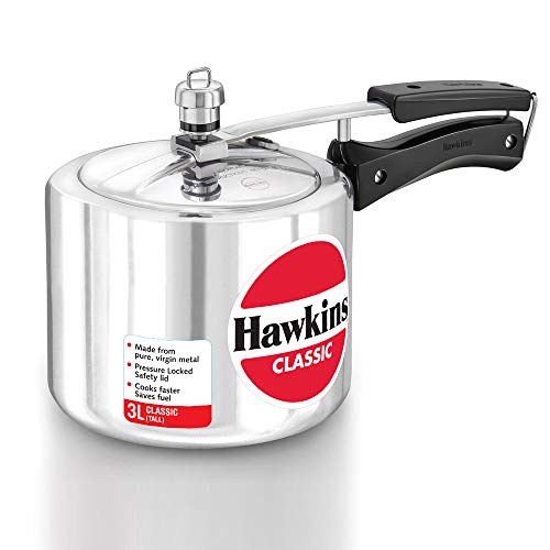 HAWKIN Classic CL3T Schnellkochtopf, Aluminium, 3 l, silberfarben von HAWKINS