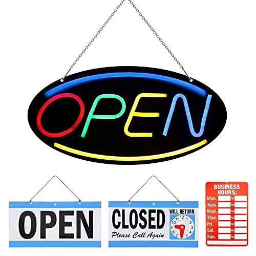 LED Open Leuchtreklamen,LED Leuchtreklame Schild,Open Wort Neon Nachtlichter für Raumdekor für Wand,Leuchtschilder angetrieben von USB, Neon Light für Bar Cafe Party Geschäft von Hawofly