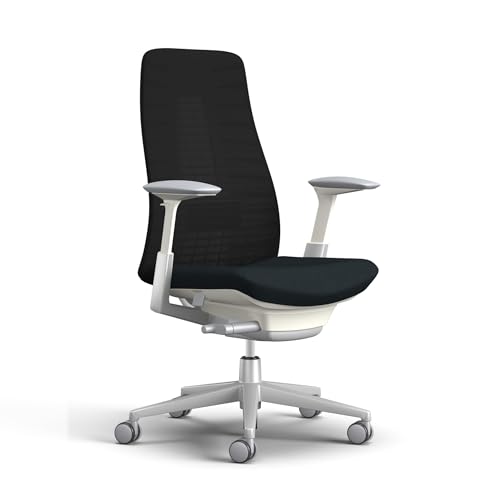 Haworth Bürostuhl Fern – komfortabler Schreibtischstuhl in ausgezeichnetem, nachhaltigem Design – ergonomischer Bürostuhl mit mehrdimensionaler Rückenunterstützung – schwarz (Forward Black) von Haworth