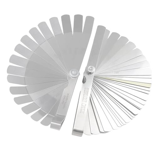 2 PCS Fühlerlehren-Set, Fühlerlehre mit 32-Blatt Gerade & 16-Blatt Gekröpft, für Zündkerzen, Ventile, Kolben, Gitarre, Präzise Spaltmessung 2 PCS Fühlerlehren-Set, Fühlerlehre mit 32-Blatt Gerade & 16-Blatt Gekröpft, für Zündkerzen, Ventile, Kolben, Gitarre, Präzise Spaltmessung von Hawpasy