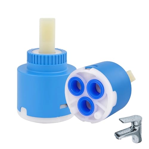 Keramik Kartusche 35 mm, Ersatz Kartusche für Einhebelmischer, Mischbatterie, Waschtischarmatur, Küchenarmatur & Duscharmatur, Langlebiger Wasserhahn Einsatz & tropffreie Funktion von Hawpasy