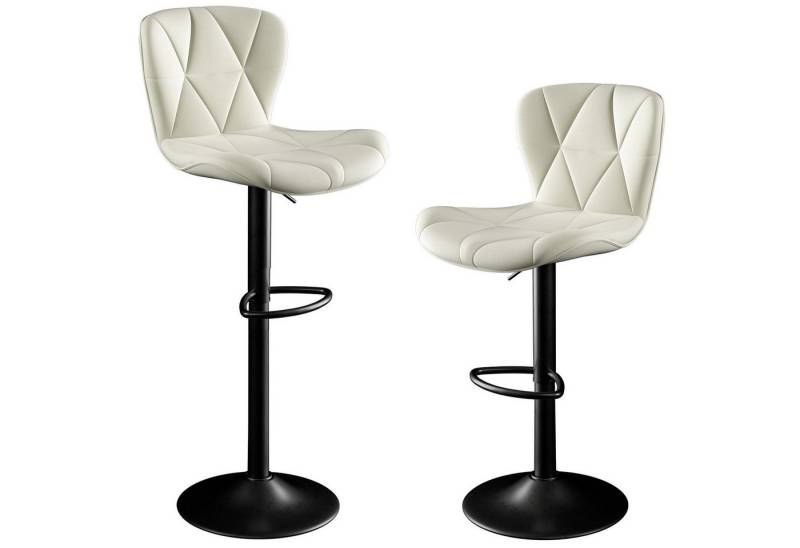 HawthyHome Barhocker Barstuhl, Höhenverstellbar mit Rückenlehne, 360° Drehbar (2 St., 2er Set) von HawthyHome
