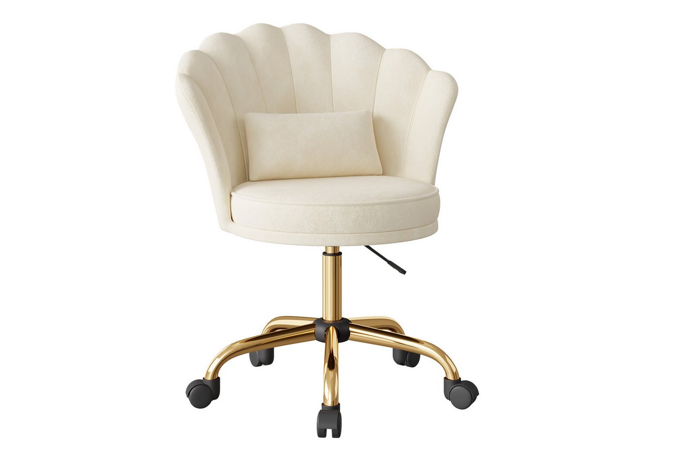 HawthyHome Bürostuhl Schreibtischstuhl mit Blütenrückenlehne, drehbar und höhenverstellbar (1 St), Samtbezug mit Kopfkissen, ergonomischer Stuhl von HawthyHome