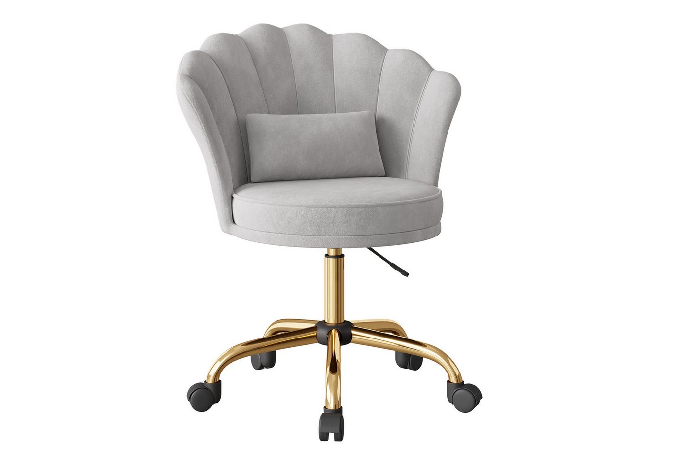 HawthyHome Bürostuhl Schreibtischstuhl mit Blütenrückenlehne, drehbar und höhenverstellbar (1 St), Samtbezug mit Kopfkissen, ergonomischer Stuhl von HawthyHome