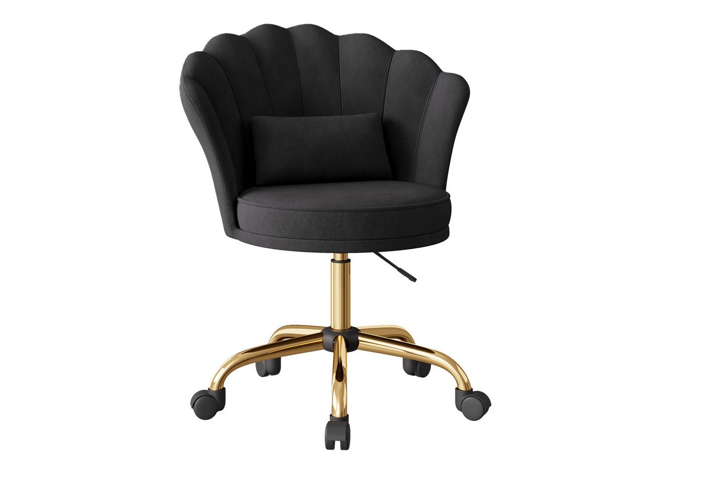 HawthyHome Bürostuhl Schreibtischstuhl mit Blütenrückenlehne, drehbar und höhenverstellbar (1 St), Samtbezug mit Kopfkissen, ergonomischer Stuhl von HawthyHome