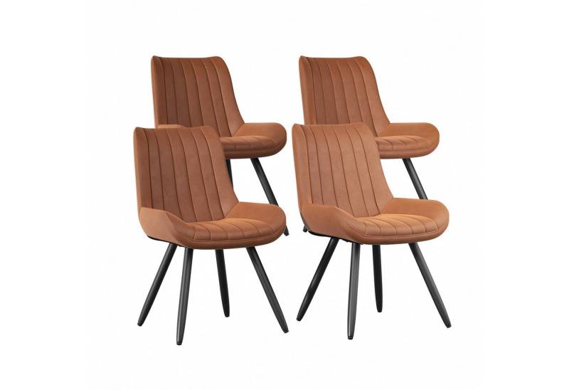 HawthyHome Esszimmerstuhl 4er Set bequeme Polsterstühle Küchenstuhl (4 St), mit Rückenlehne Metallbeine von HawthyHome