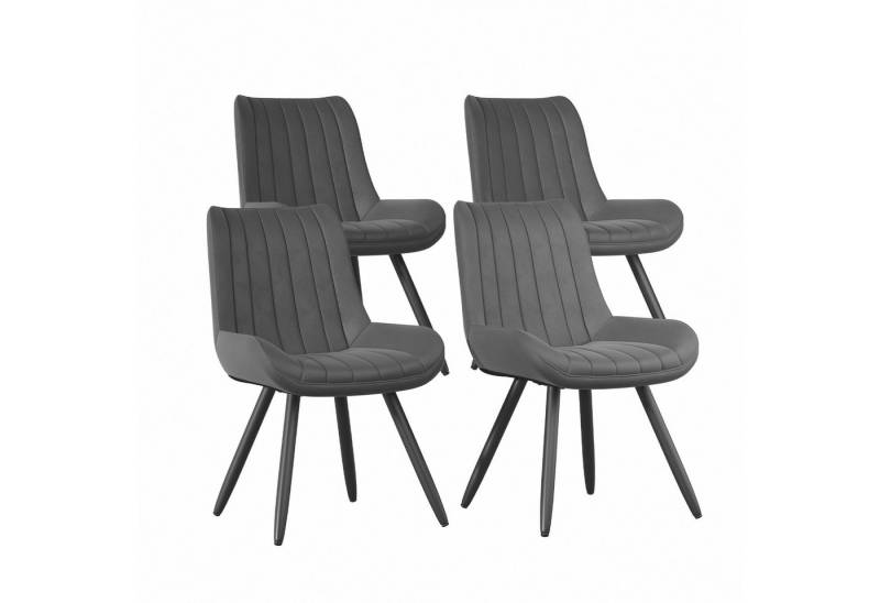 HawthyHome Esszimmerstuhl Stuhlset – Polsterstühle, Moderner Küchenstuhl (4 St), mit Ergonomischer Rückenlehne und Metallbeinen, 4er Set von HawthyHome