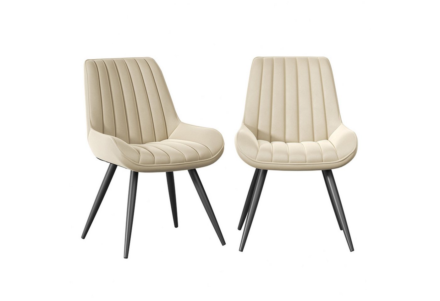 HawthyHome Esszimmerstuhl bequeme Polsterstühle Küchenstuhl, (2 St), mit Rückenlehne Metallbeine, 2er Set von HawthyHome