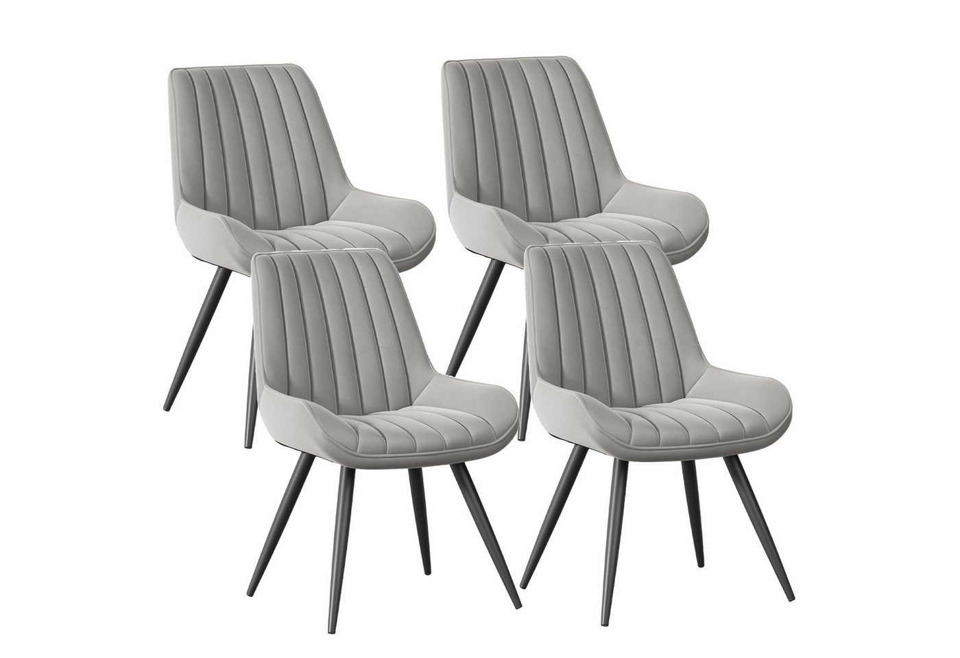 HawthyHome Esszimmerstuhl bequeme Polsterstühle Küchenstuhl (4 St), mit Rückenlehne und Metallbeine von HawthyHome