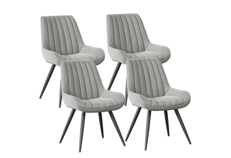 HawthyHome Esszimmerstuhl bequeme Polsterstühle Küchenstuhl (4 St), mit Rückenlehne und Metallbeine von HawthyHome