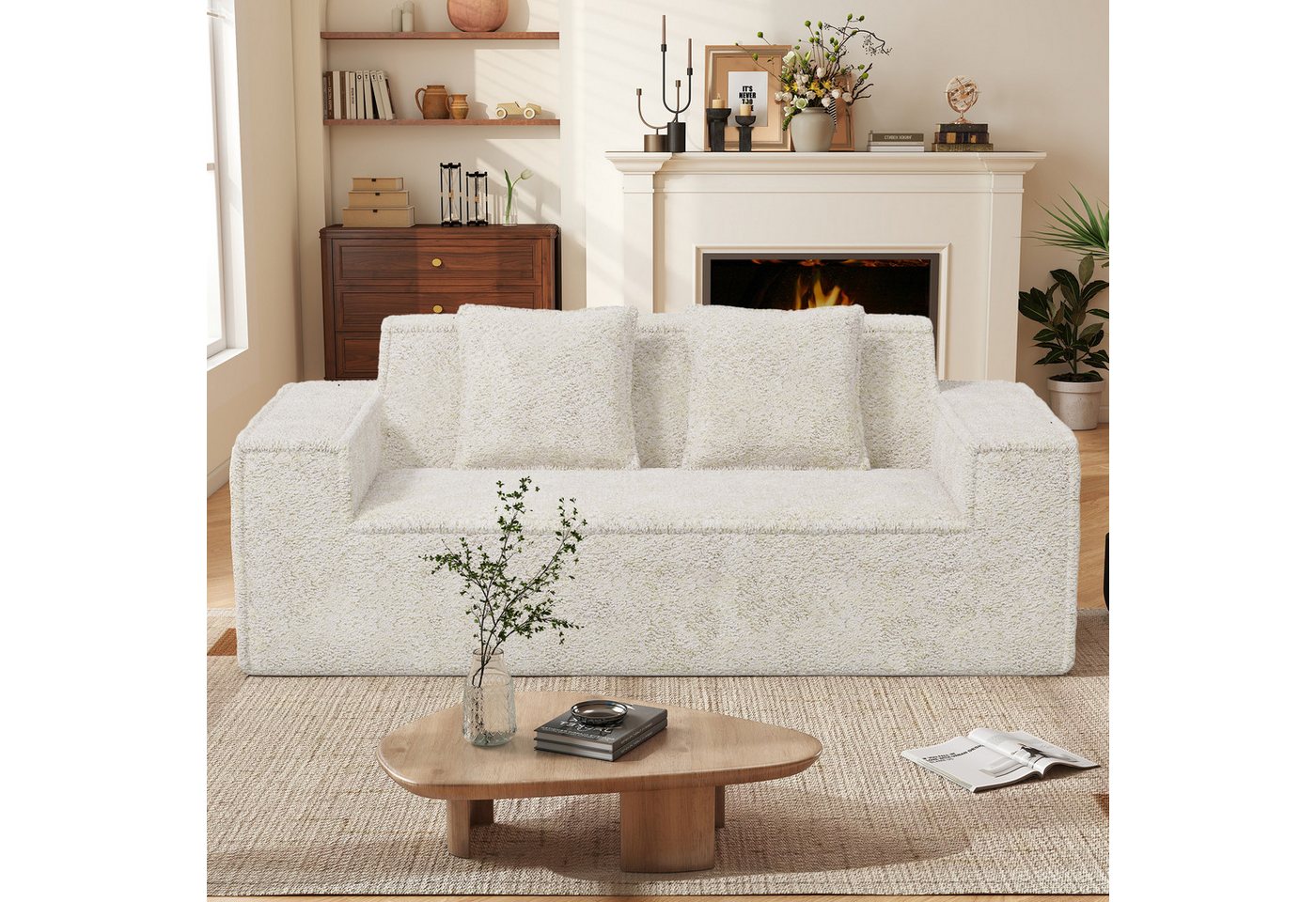HawthyHome Sofa 2-3 Sitzer Cloud Sofa aus Chenille-Stoff, Polstersofa, Doppelsofa, 1 Teile, Modernes Bodensofa mit Schlaffunktion HawthyHome Sofa 2-3 Sitzer Cloud Sofa aus Chenille-Stoff, Polstersofa, Doppelsofa, 1 Teile, Modernes Bodensofa mit Schlaffunktion von HawthyHome